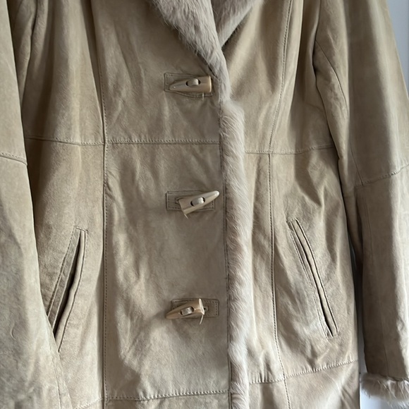 Vintage Adler collection faux fur cuero/suede long coat medium - Picture 2 of 14